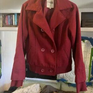 Charlotte Russe Women's Red Peacoat Jacket Other Size L